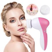 Waterproof Facial Spin Brush with 5 Heads