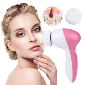 Waterproof Facial Spin Brush with 5 Heads